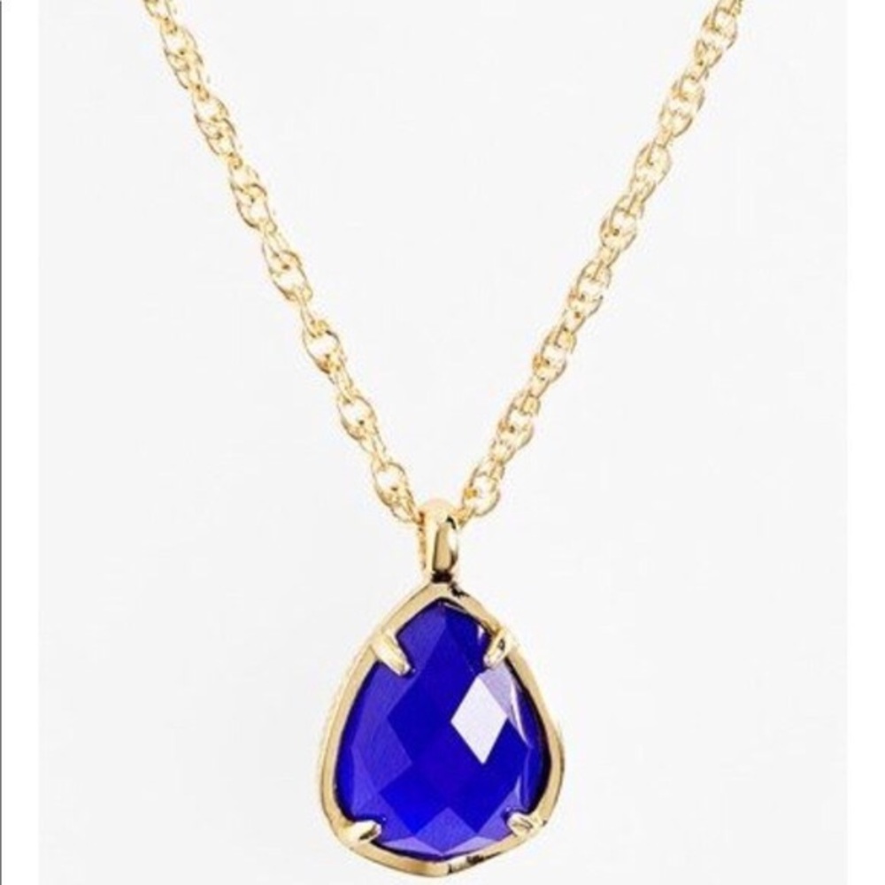 Kendra Scott Kiri necklace in cobalt and gold